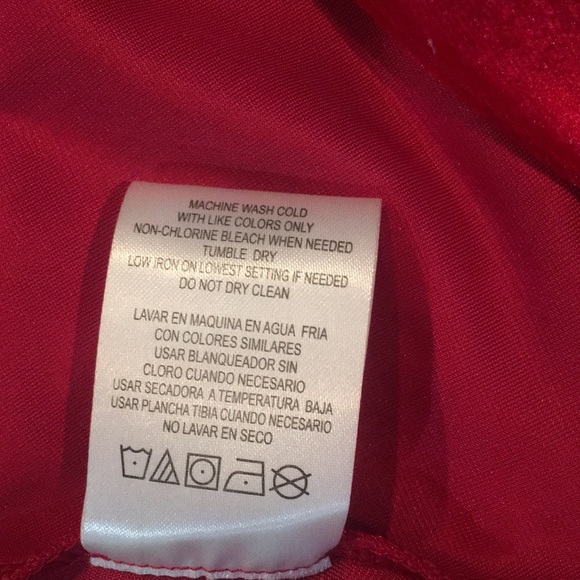 NWT Copper key Red velvet dress long sleeves L &M - Picture 11 of 12